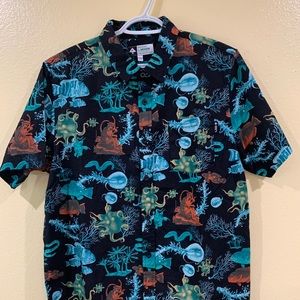 LRG Black Sea Life Button Up M